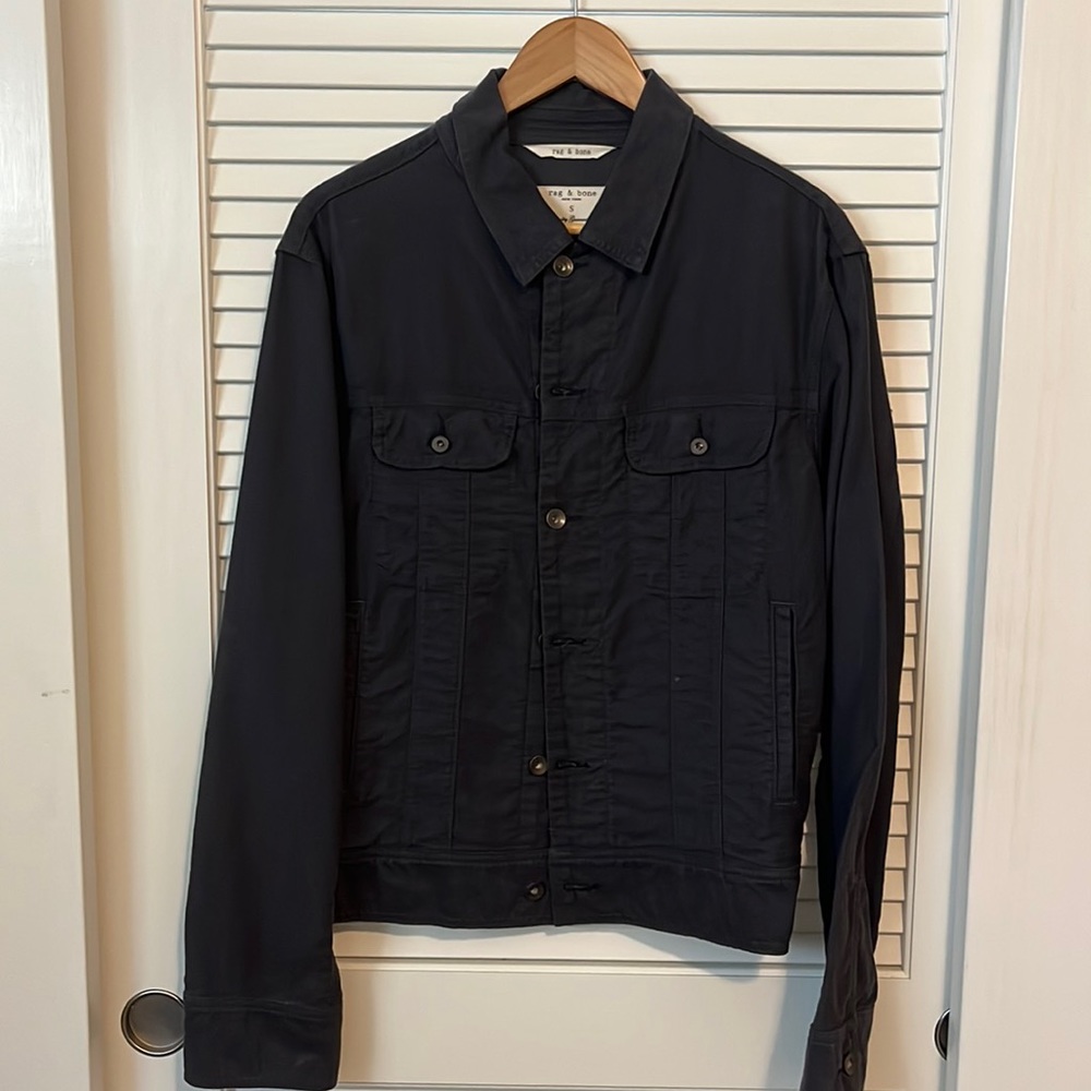 rag & bone lightweight men’s jacket charcoal size small